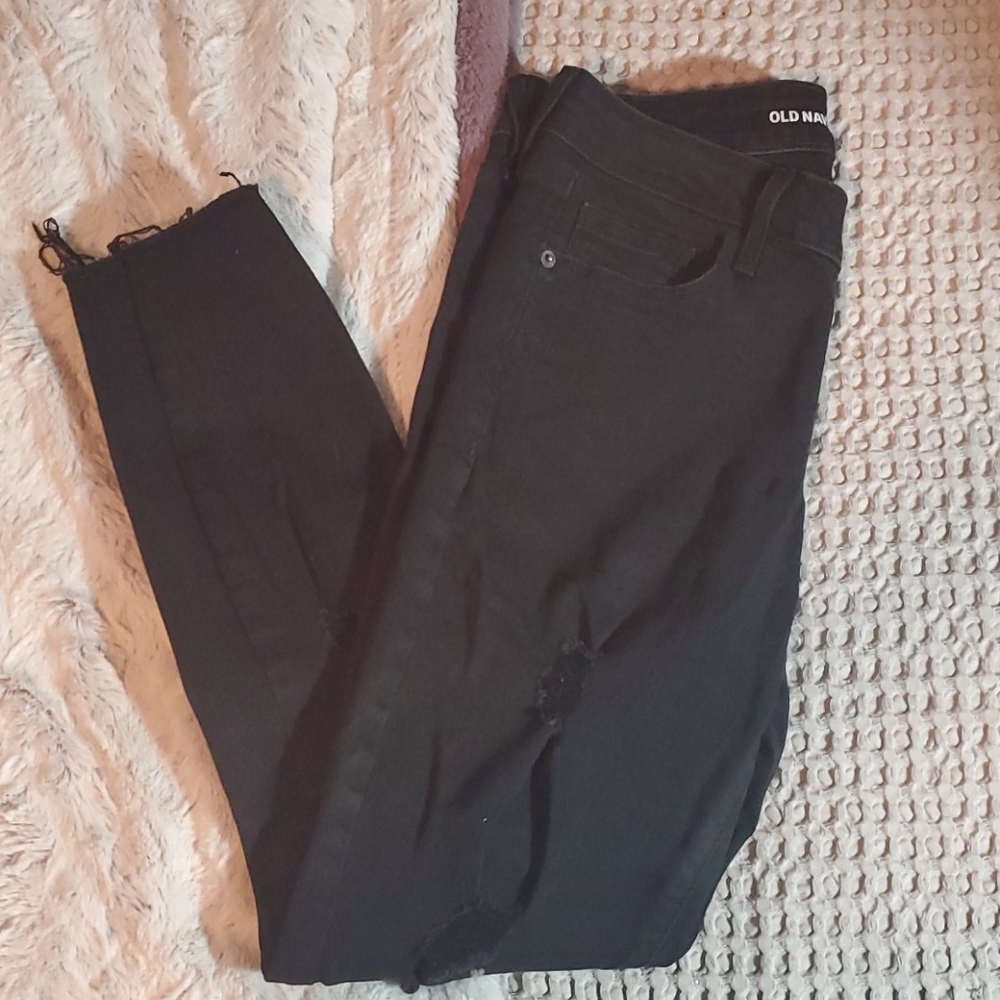 old navy Rockstar distressed jeans